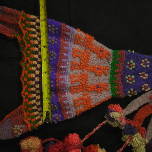 Peruvian chullo cap for women - woven in wool - warm winter